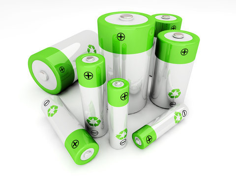 Set of rechargeable batteries