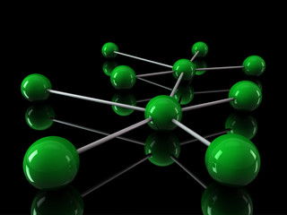 3d chrome green network