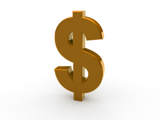 Obraz premium 3d dollar gold