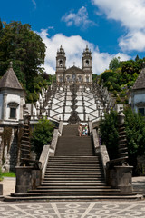 Fototapeta na wymiar The Sacred Stairs Of Bom Jesus In Braga