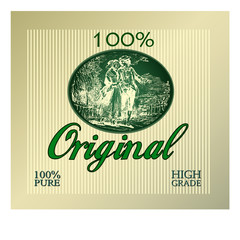 Vintage Label - 100% Original