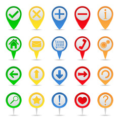 Map markers with icons