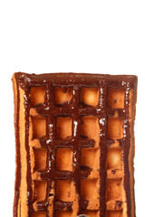 belgian waffle with chocolate