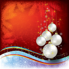 Abstract Christmas background with pearl decorations