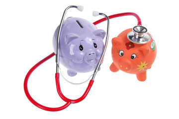 Piggy Bank and Stethoscope