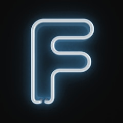 neon font letter f