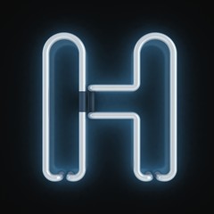 neon font letter h