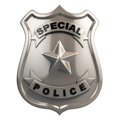 police badge isolated