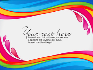 abstract colorful rainbow color splash border