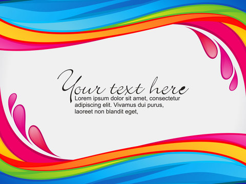 abstract colorful rainbow color splash border