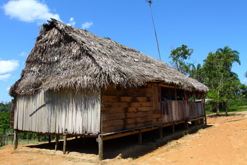 Fototapeta na wymiar Indian Hut in Brasil.