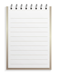 Lined spiral notebook