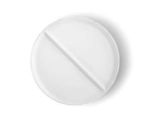 Tablet aspirin isolated Path - obrazy, fototapety, plakaty