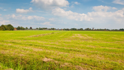 View at a colorful small Dutch village