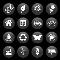 environment elements icon set