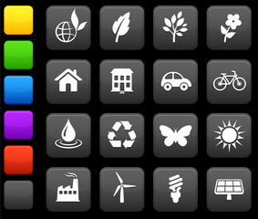 environment elements icon set