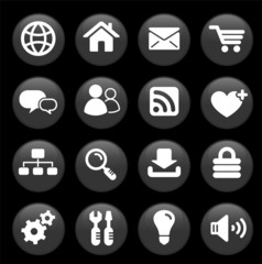 internet design icon set