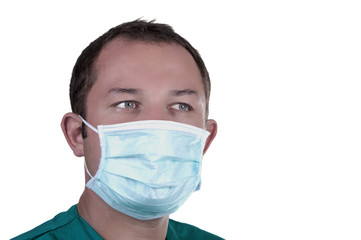 surgeon with his mask