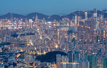 Fototapeta premium sunset of downtown city