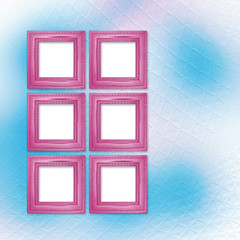 Multicolored backdrop for greetings or invitations with wooden f