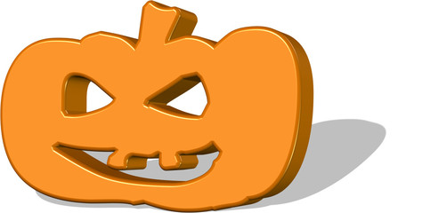 Halloween Pumpkin.Scary Jack O'Lantern 3D.