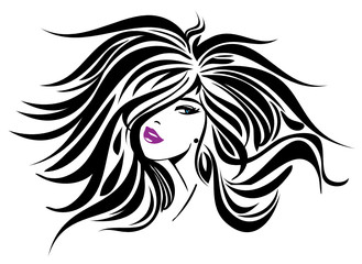 Modell mit wilder Mähne