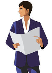 Close-up of man holding paper