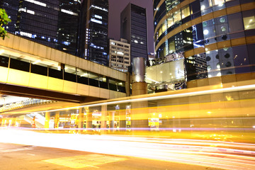 Fototapeta na wymiar city with traffic at night