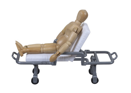Patient Sitting on a Gurney