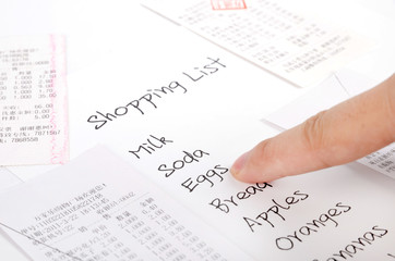 Obraz premium Shopping list