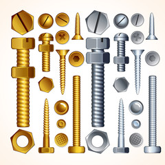 Isolated Screws, Bolts and Rivets