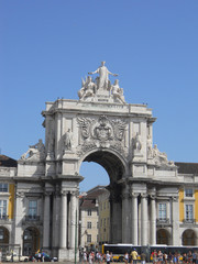 Fototapeta na wymiar Lisbona, plaza de comercio