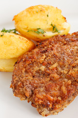 schnitzel with potatoes