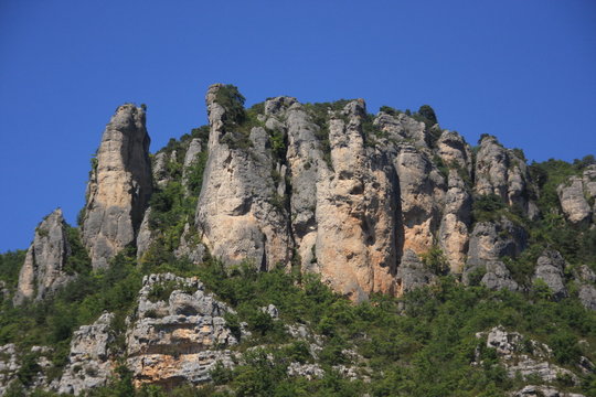 rochers dans les gorges de la jonte
