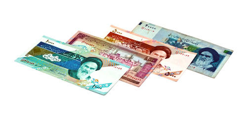 Obraz na płótnie Canvas Currency of Iran various bills