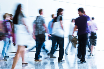 blurred people