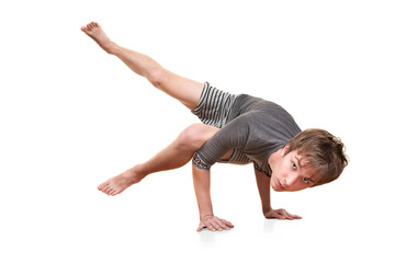 Young Man Does Yogasana