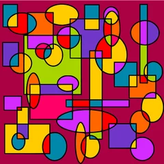 Deurstickers Klassiek abstract abstracte vormen