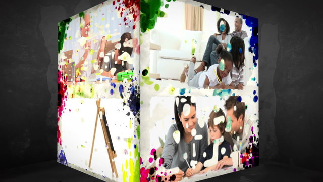 3D Animation-Cube of Families at home