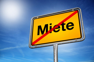 Obraz premium Keine Miete mehr