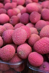 Lychee on display at the market