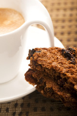 Cookies with hot coffee