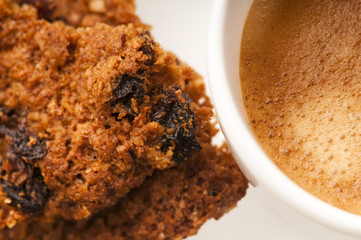 Cookies with hot coffee