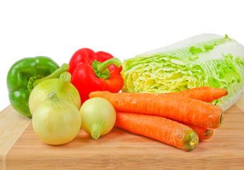 Raw fresh vegetables