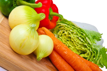 Raw fresh vegetables