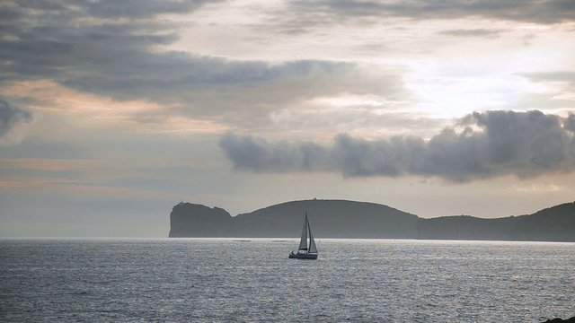 sardegna, capo caccia, barca a vela