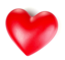 red heart isolated on white