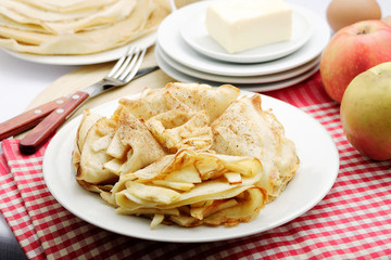 Pancakes with apples
