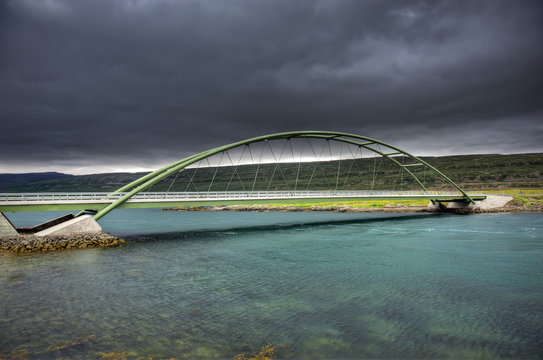 HD de pont des fjords islandais