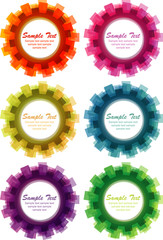 Abstract cogwheel background, vector